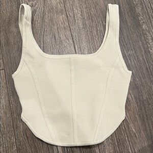 Babaton Cream Crop Top